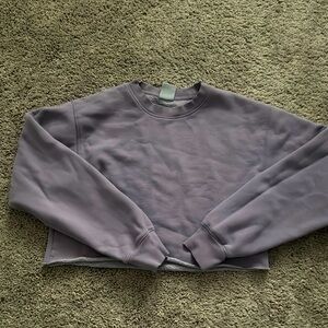 IMPERFECT TNA Purple Cropped Sweatshirt